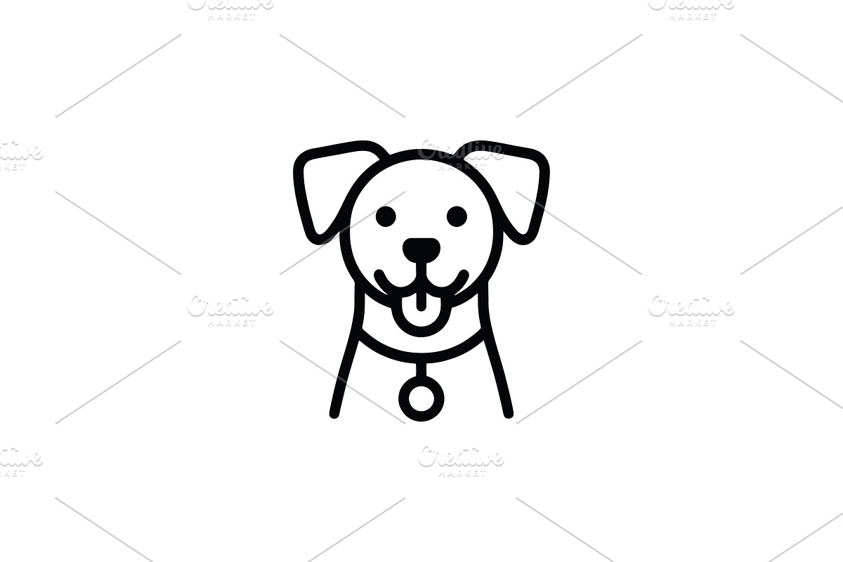 Dog portrait outline logo, a Branding & Logo Template by Vectorium Studio (Photo 2 of 2)