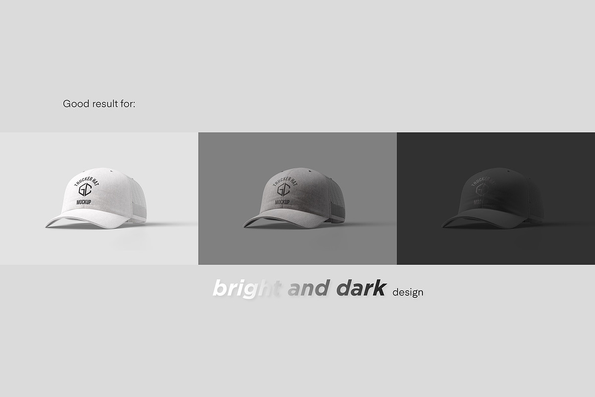 Trucker Hat Mockups, a Hat Mockup by graphiccrew (Photo 8 of 11)