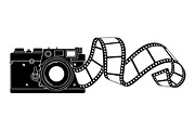 Vintage Camera Film Silhouette, an Object Illustration by yasushie (Thumbnail 30 of 31)