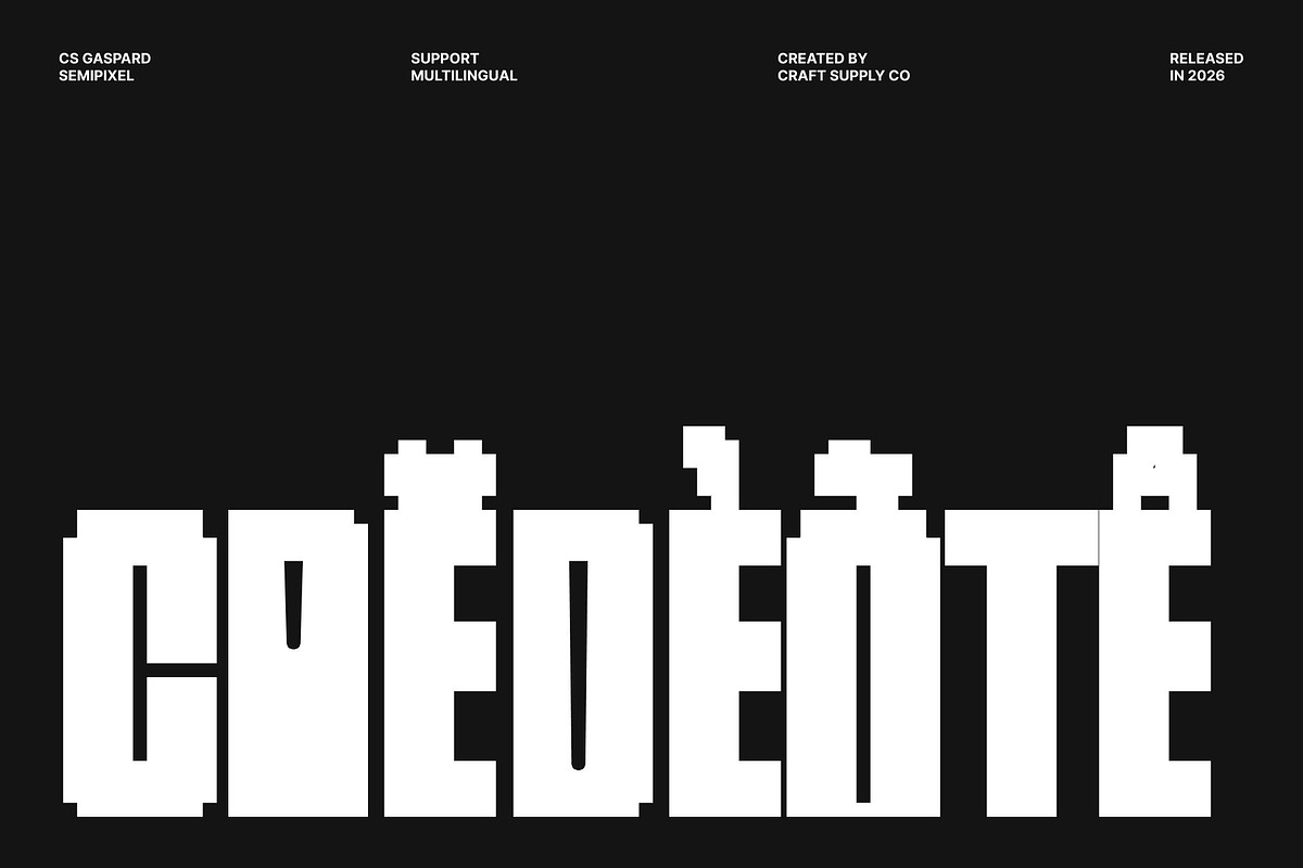 CS Gaspard Semipixel, a Sans Serif Font by Craft Supply Co. (Photo 7 of 8)