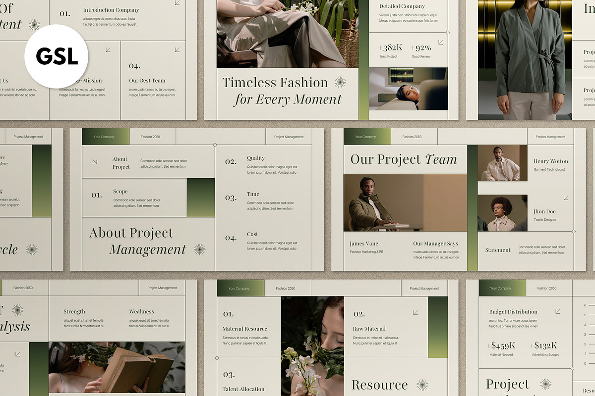 Cream Fashion Brand Google Slide, a Presentation Template by graphicook (Photo 1 of 4)