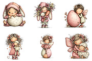 Whimsical Easter fairy Clipart, an Illustration by CreationArt (Thumbnail 5 of 7)