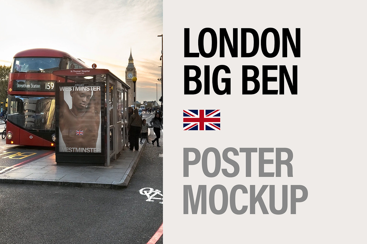 Poster Mockup in London, Westminster, an Advertising Mockup by Brandacle Mockups (Photo 1 of 6)