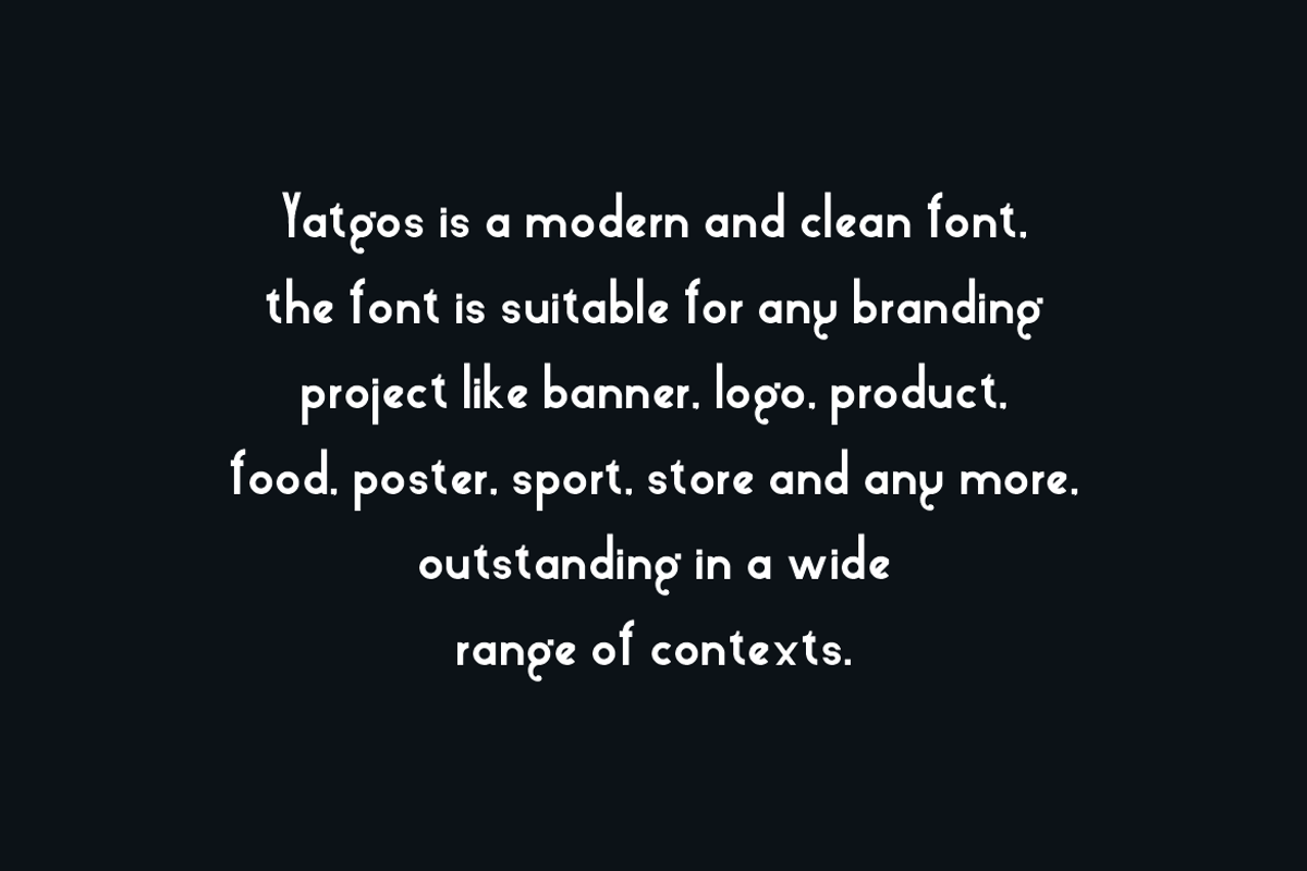 Yatgos - Clean & Minimal Font, a Sans Serif Font by QR Design Studio (Photo 5 of 7)