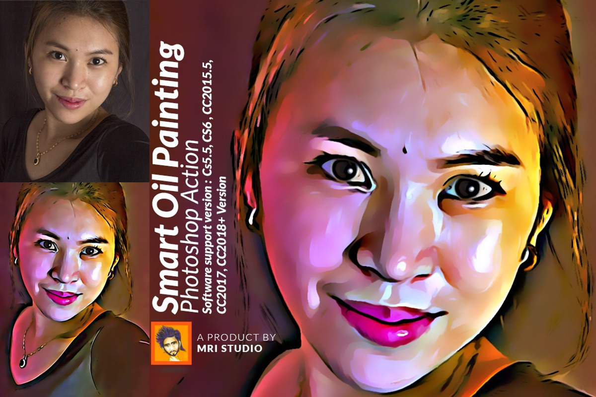 Oil Paint Photoshop Action, an Action Add-On by MRI STUDIO (Photo 3 of 13)