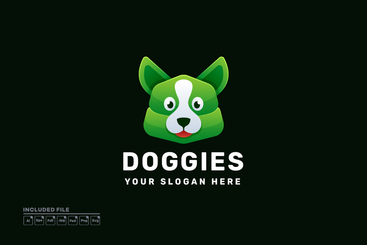 Dog Gradient Colorful Logo Vector, a Branding & Logo Template by yuanesei