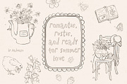Cottagecore - handdrawn line art set, a Decorative Illustration by Madiwaso (Thumbnail 6 of 9)