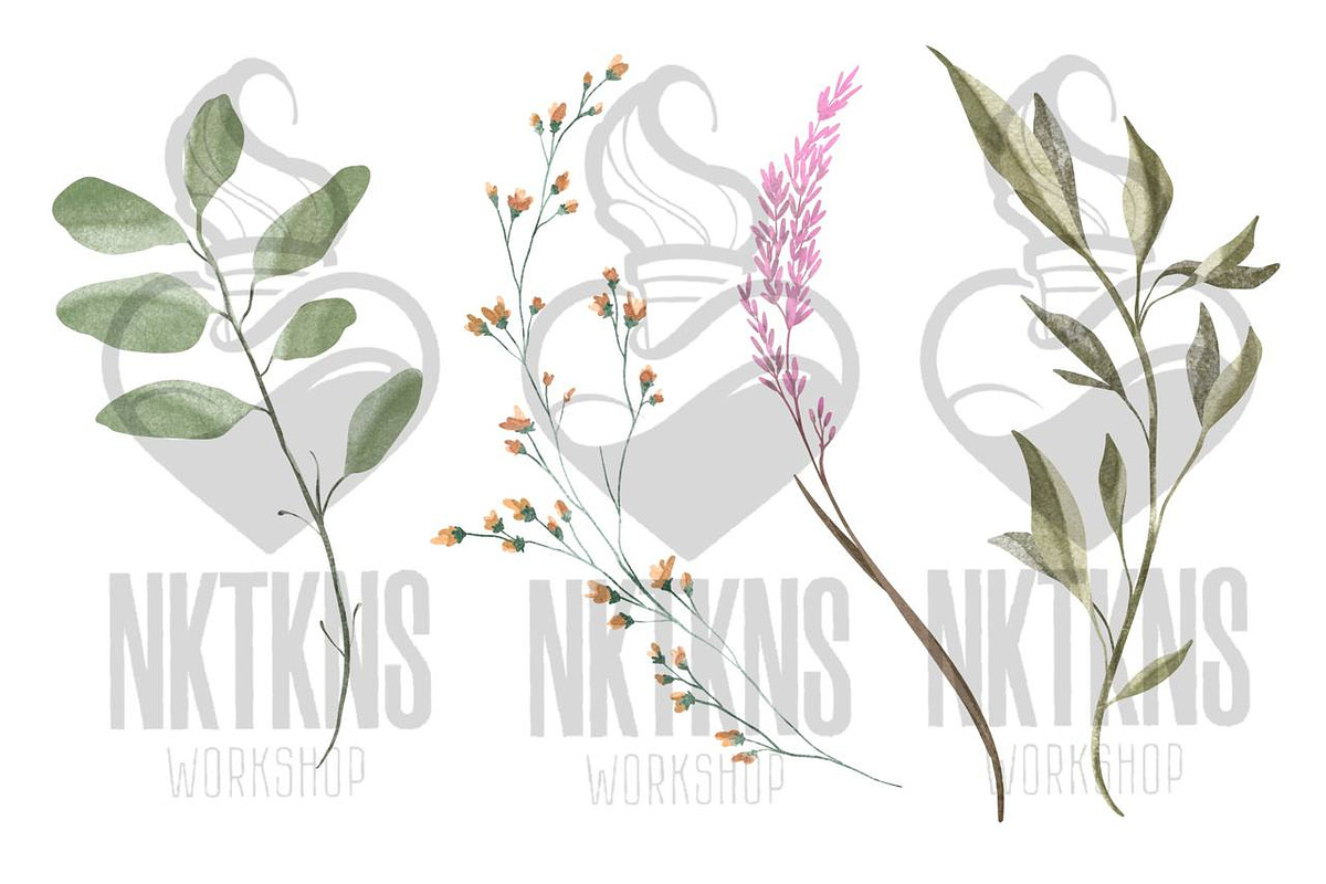 Watercolor Cute Forest clipart., an Animal Illustration by NKTKNS (Photo 4 of 10)