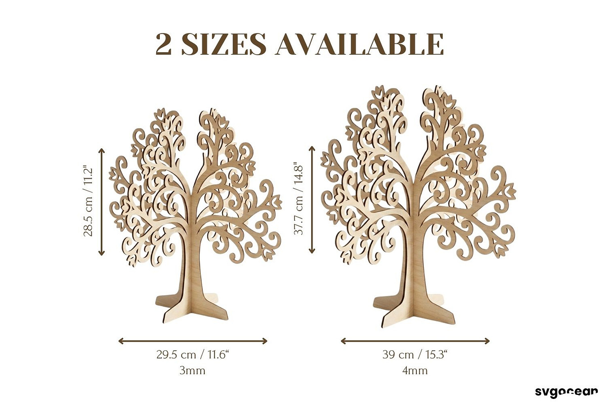 3D Family Tree Stand SVG Bundle, a Decorative Illustration by svgocean (Photo 4 of 14)