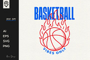 Basketball Vibes Only, a Sport Illustration by shaondesigns (Thumbnail 1 of 4)