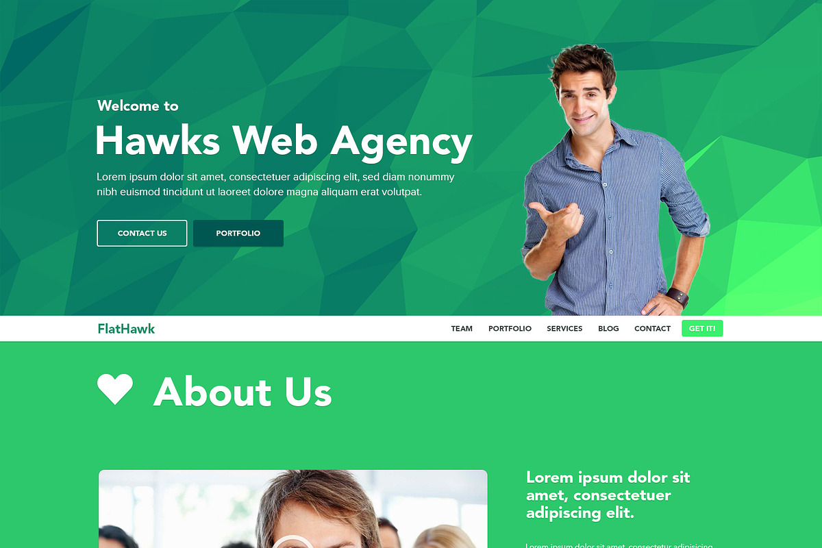 Hawks - 7 Flat PSD Templates preview 5