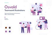 Osvald Teamwork Illustrations, a Templates & Theme by DailyYouth (Thumbnail 1 of 4)