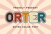 Orter - Retro Color Font, a Sans Serif Font by Letterayu Studio (Thumbnail 1 of 6)