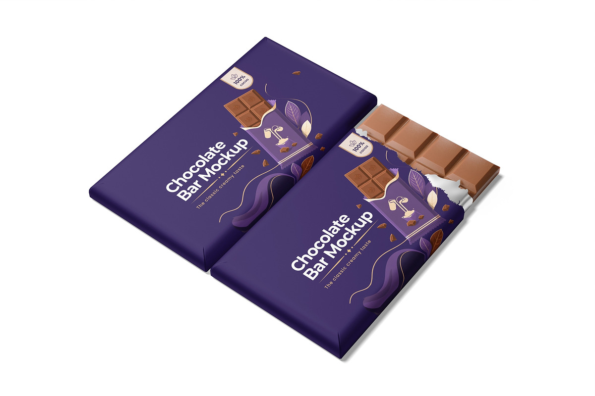 Chocolate Bar Packaging Mockup Set, a Packaging Mockup by DSNA Mockup (Photo 3 of 5)