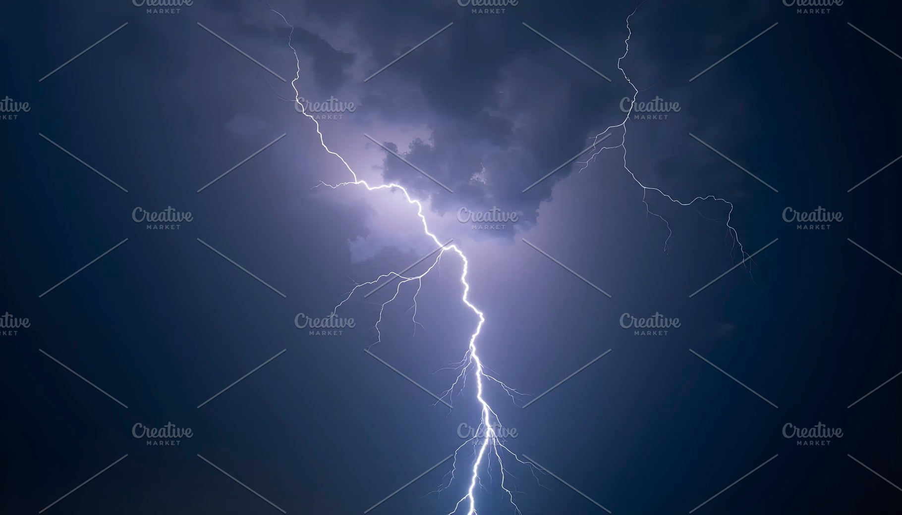 lectric Bolts Flashing Through Cloud, a Photo by LOGOCREATIVE