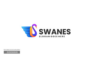 Swanes Gradient Colorful Logo, a Branding & Logo Template by ivan_artnivora