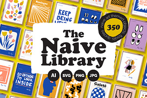 Naive Art Clipart + Posters, an Object Graphic by angelainthefields