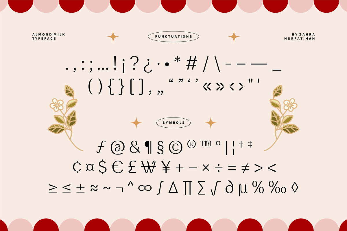 ALMOND MILK - Cute Display Font, a Sans Serif Font by Artflorara (Photo 14 of 15)
