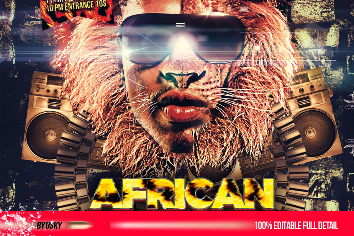 African Beats Party Template, a Flyer Template by Osky (Photo 4 of 4)