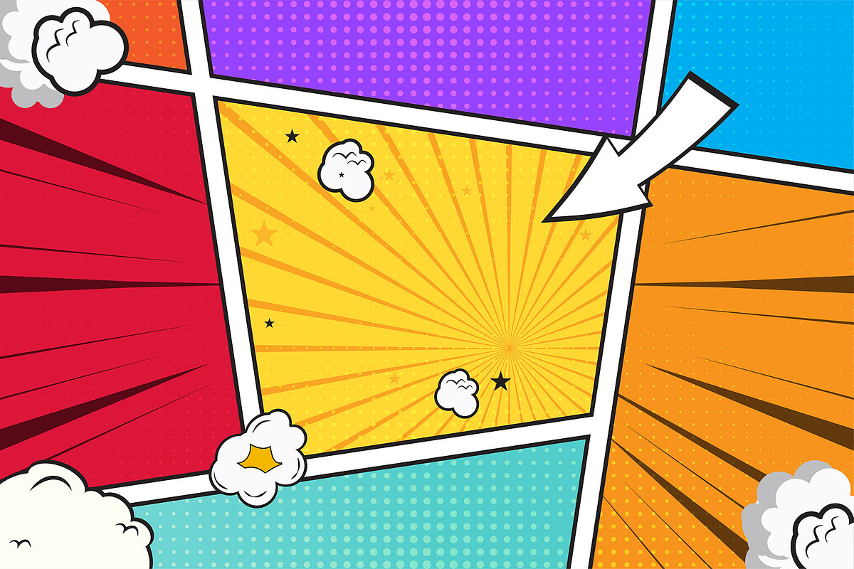 48 Vector Comic Background Bundle, a Background Graphic by MRI STUDIO (Photo 13 of 18)