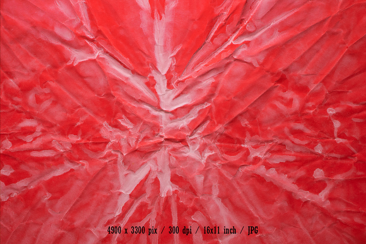 Red Crushed Paper Textures, a Texture Graphic by graphic7 (Photo 4 of 21)