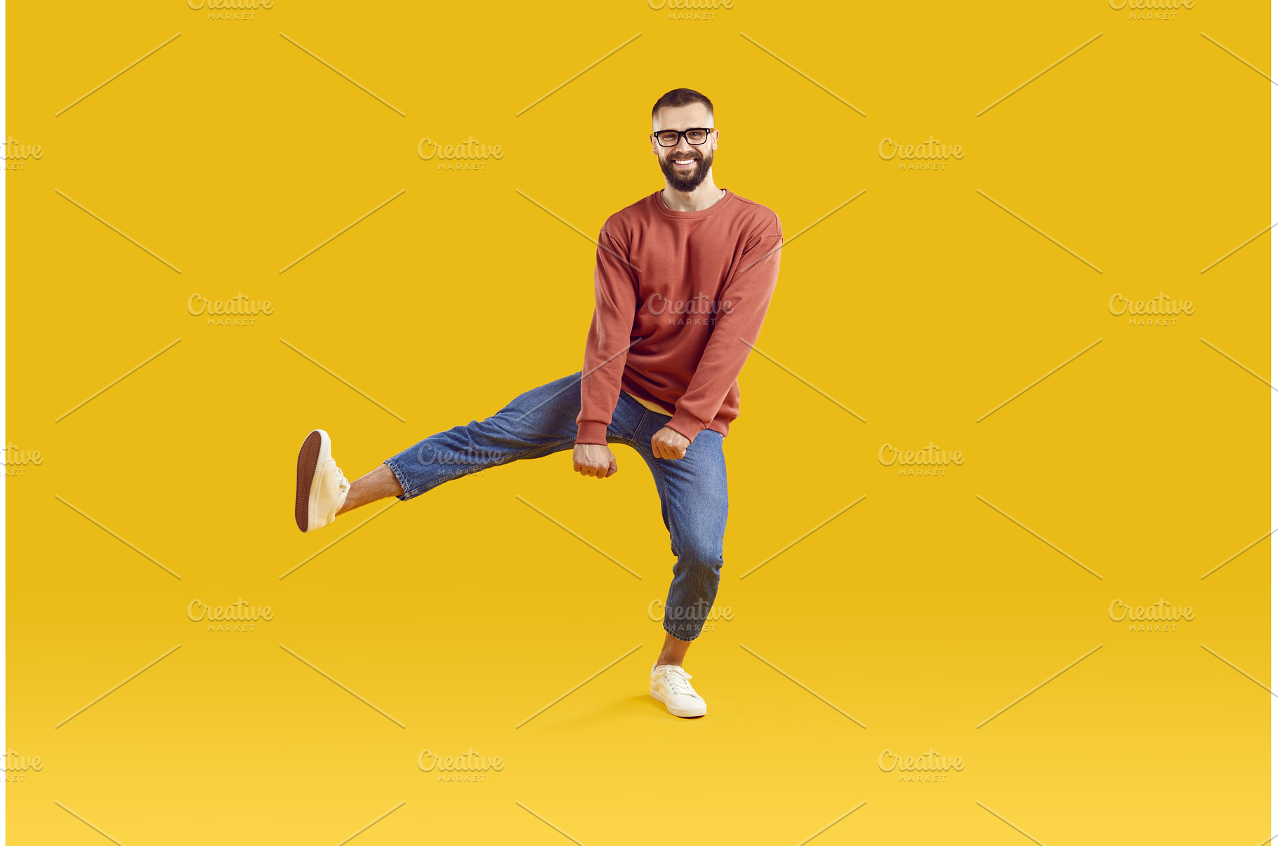 Smiling funky cheerful man in, a Person Photo by StudioRomantic