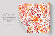 Fall floral seamless pattern, a Pattern Graphic by SirenaArt (Thumbnail 3 of 19)