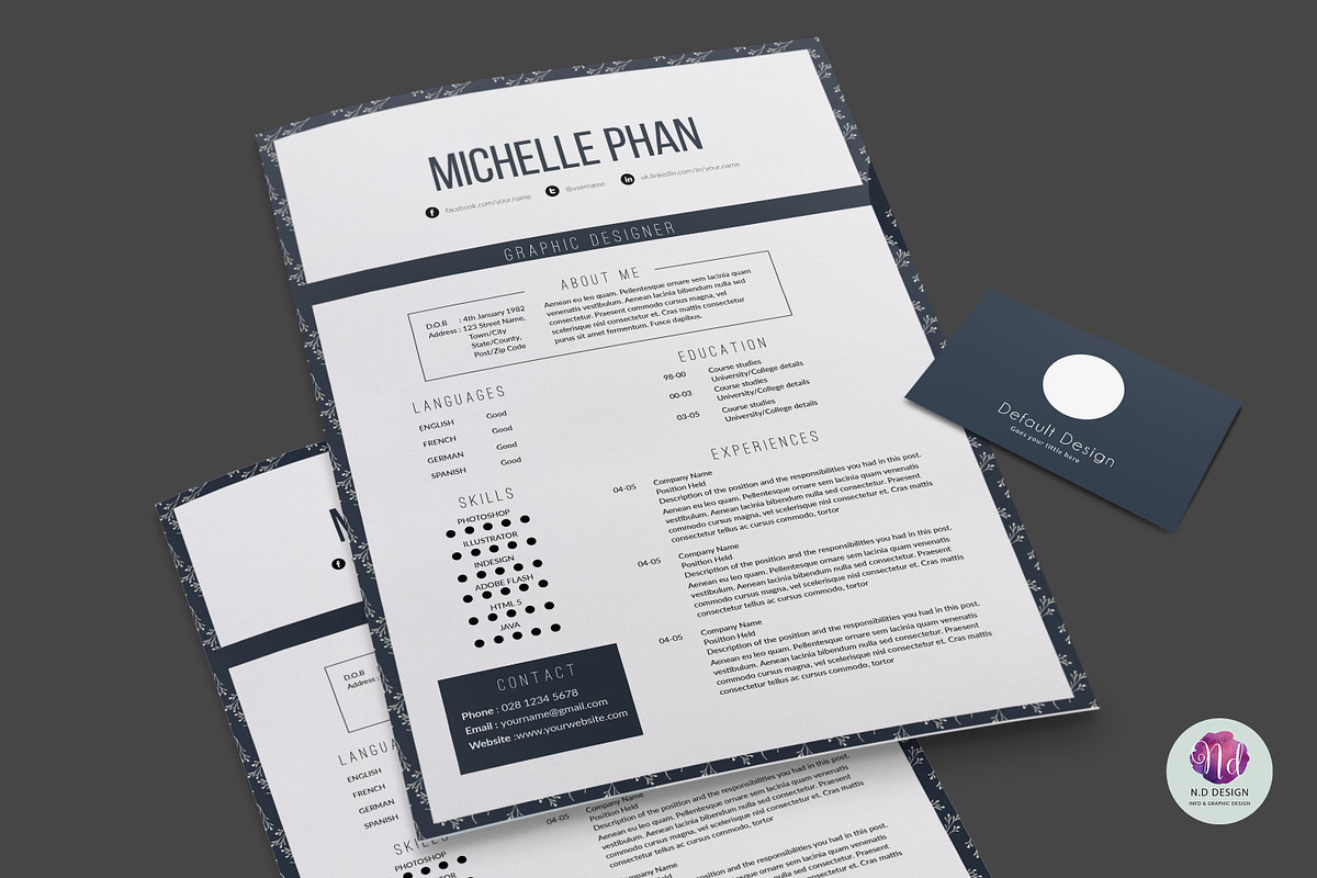 Elegant resume template, a Resume Template by Chic templates (Photo 3 of 3)