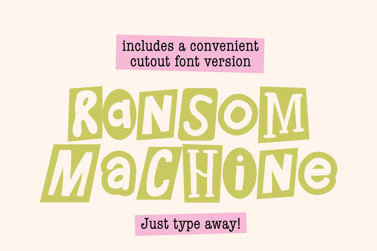 Ransom Machine, a Handwritten Font by ReveryWorks (Photo 9 of 14)