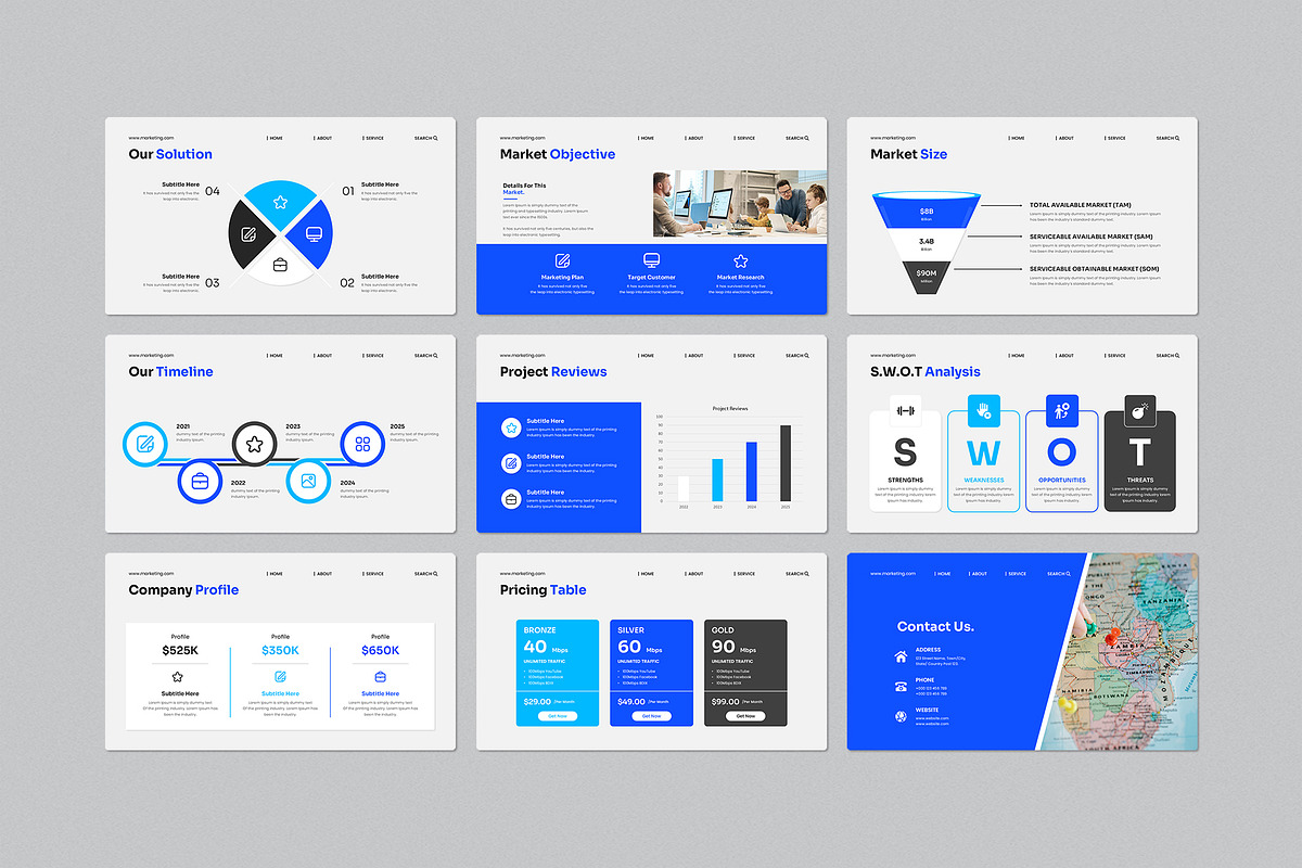 Marketing Plan PowerPoint Template preview 4