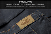 7 Apparel Jeans Labels Logo Mockup, a Bottom Mockup by Assyat (Thumbnail 10 of 16)
