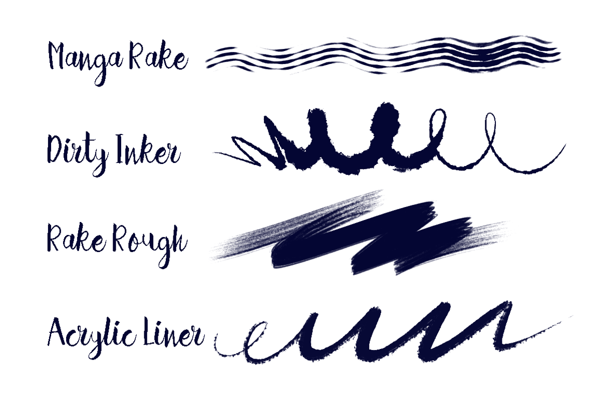 Photoshop Inking Brushes preview 6