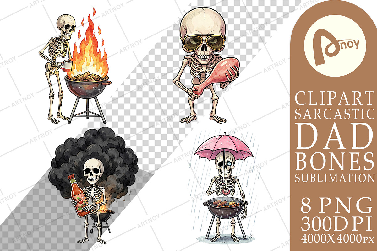 Sarcastic Dad Bones Sublimation, a Seasonal Illustration by Artnoy (Photo 17 of 18)