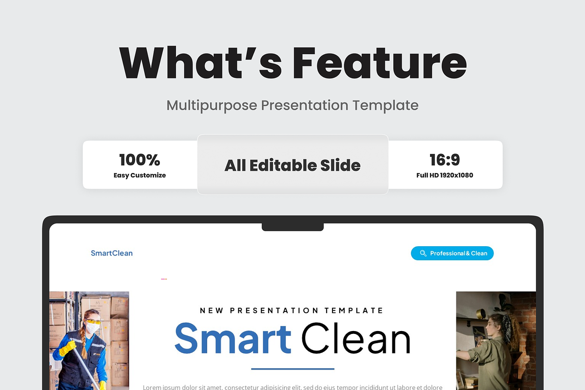 Cleaning Services Google Slide, a Presentation Template by SquidPixey (Photo 2 of 6)