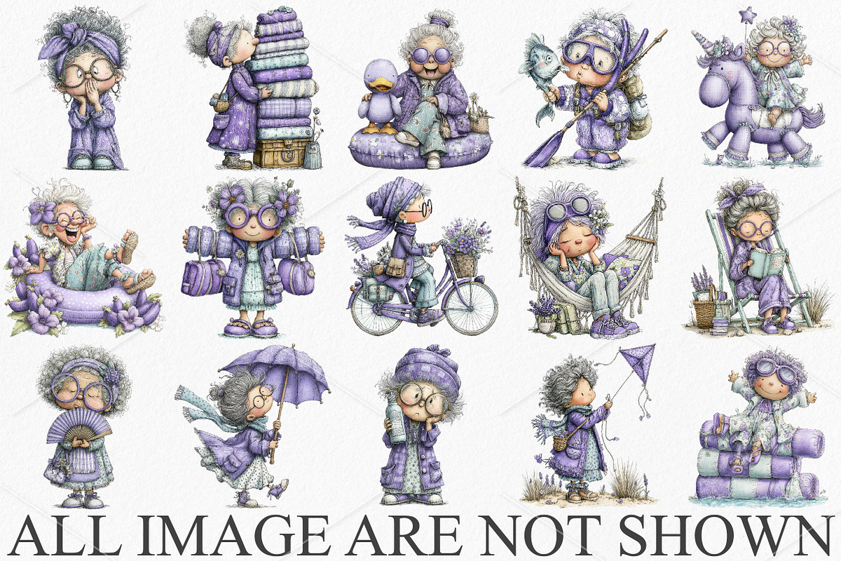 Whimsical Summer Funny Grandma PNG, an Illustration by Canvas Craft (Photo 3 of 7)