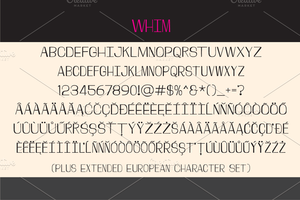 Whim Font Family preview 6