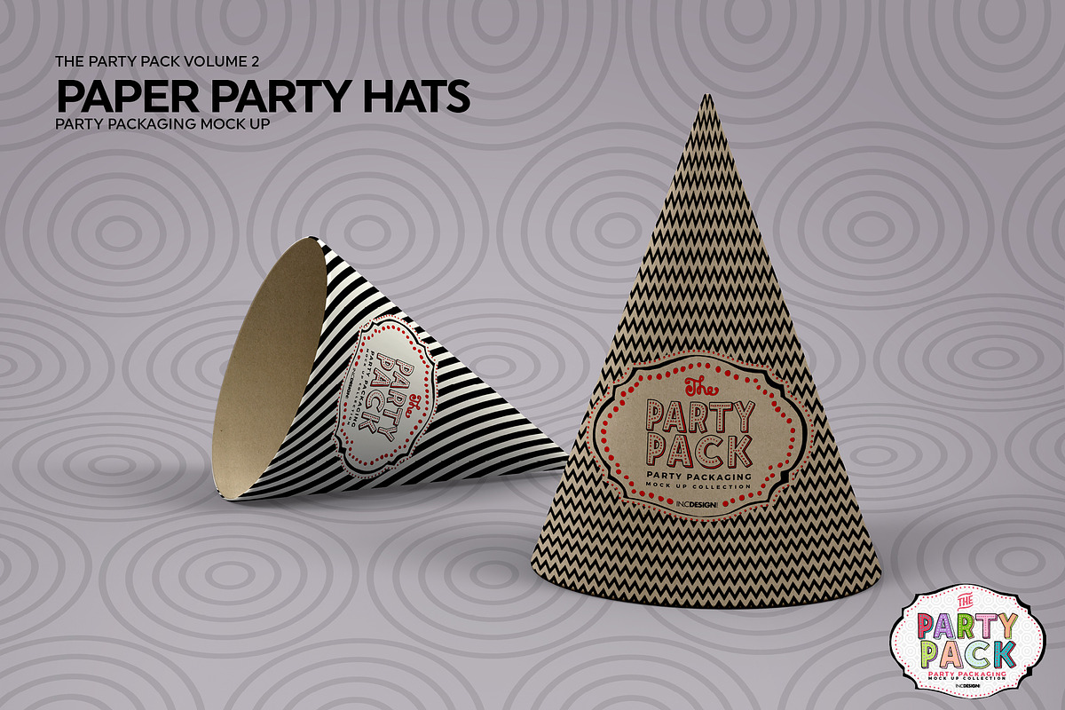 Paper Party Hat Mockup, a Cups & Container Mockup by INCDesign (Photo 3 of 6)