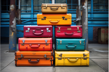 Spacious Colorful travel suitcase, a Holiday Photo by Ylivdesign
