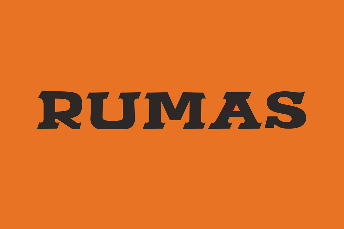 RUMAS, a Slab Serif Font by SAMPLE (Photo 1 of 4)