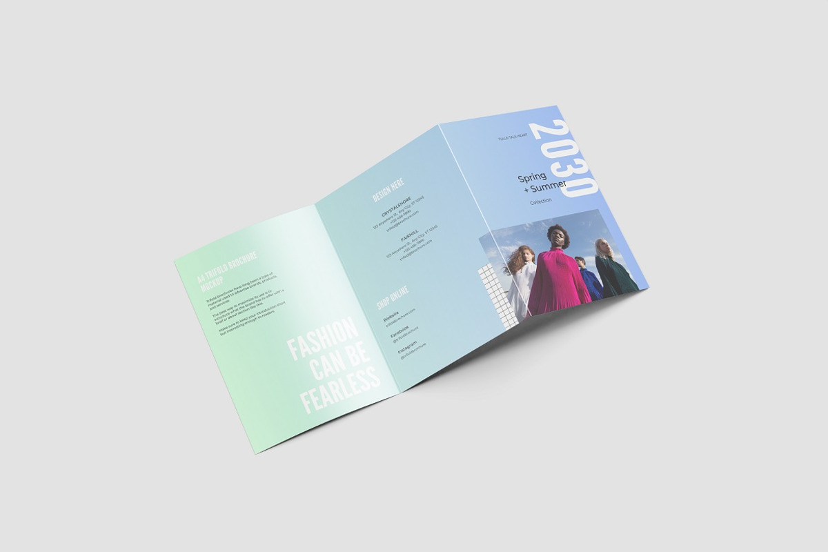 A4 Trifold Brochure Mockup, an Advertising Mockup by YurnalisPerix (Photo 4 of 5)