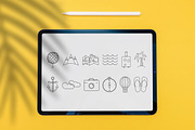 Linear Travel Icons Set, an Outline Icon by Imageblend (Thumbnail 3 of 3)