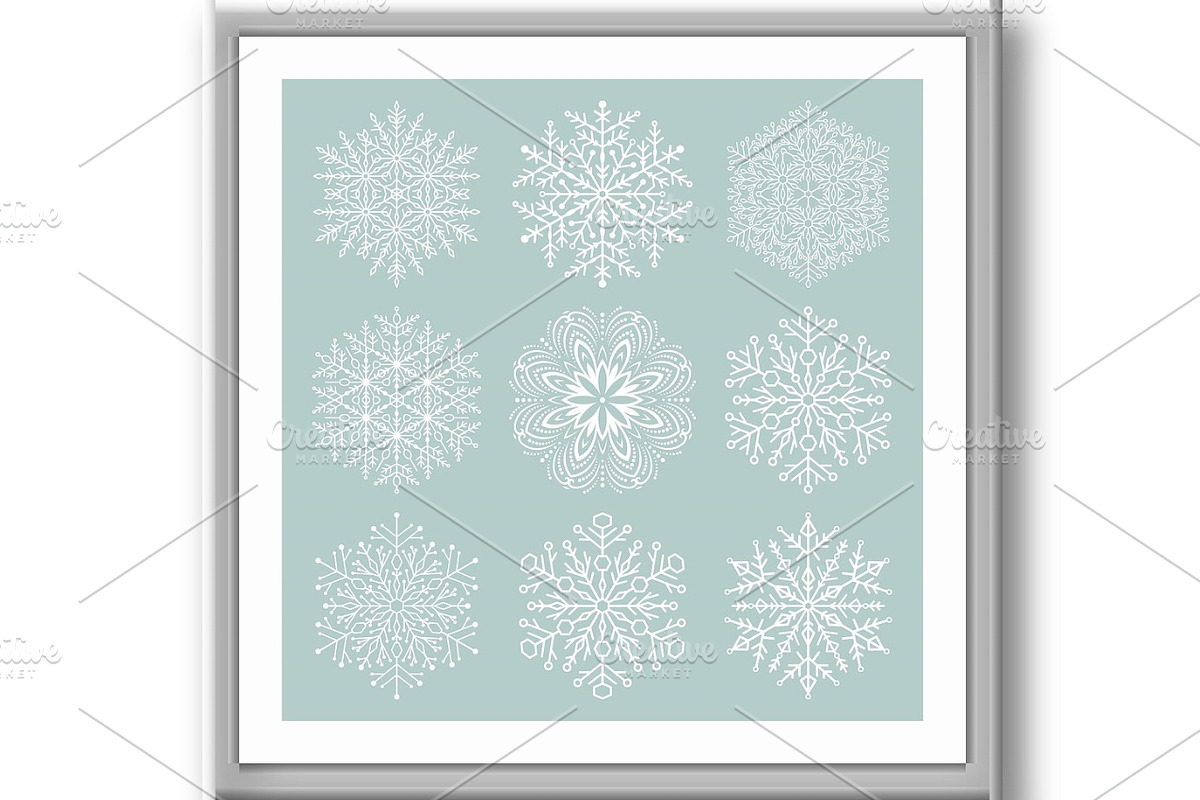 Set of Vector Snowflakes, a Texture Graphic by FineArtStudio (Photo 3 of 3)