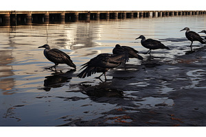 ccrete oil spill on concrete ai, a Background Photo by pikepicture