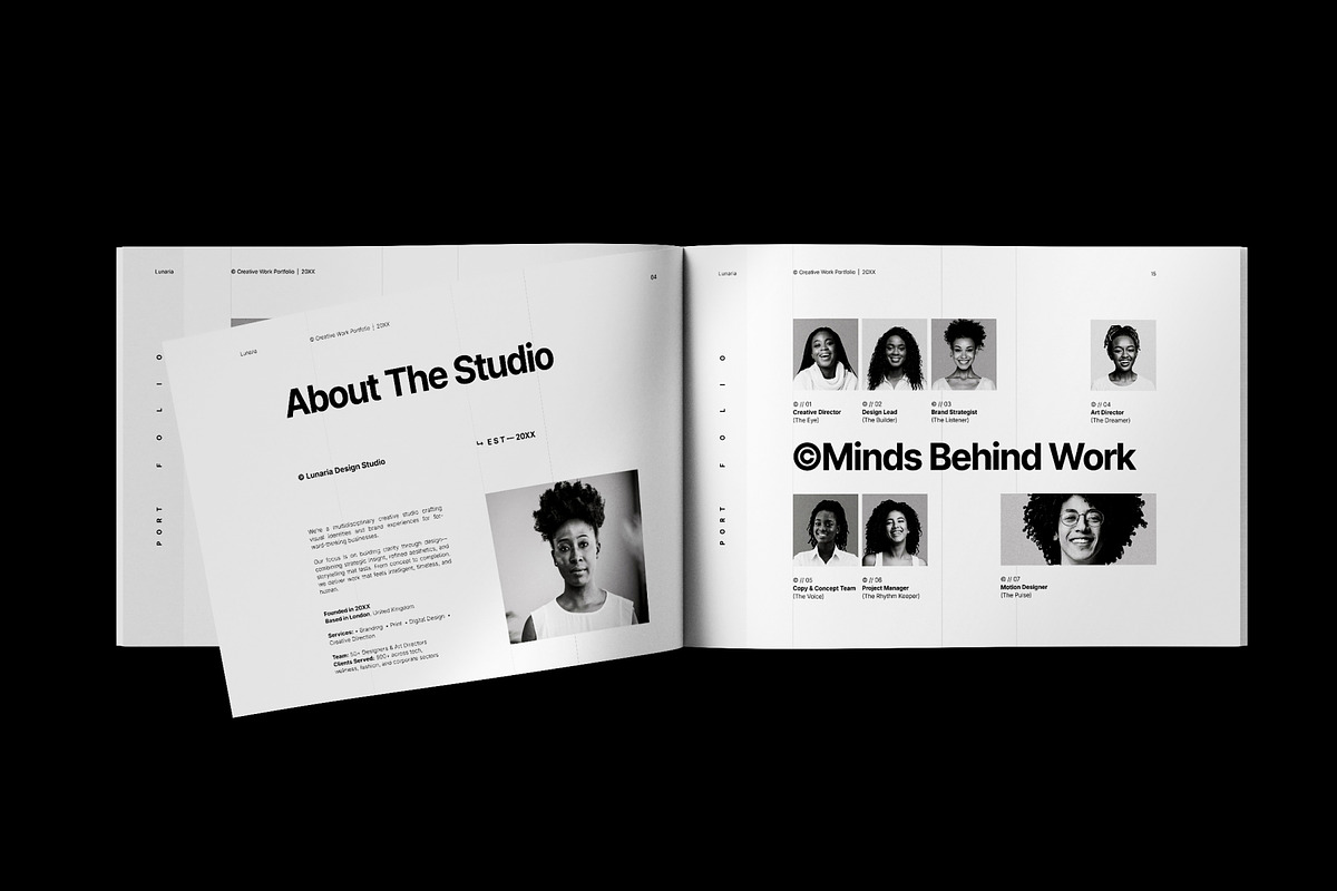 Graphic Designer Portfolio Book, a Brochure Template by Lunaria (Photo 2 of 10)
