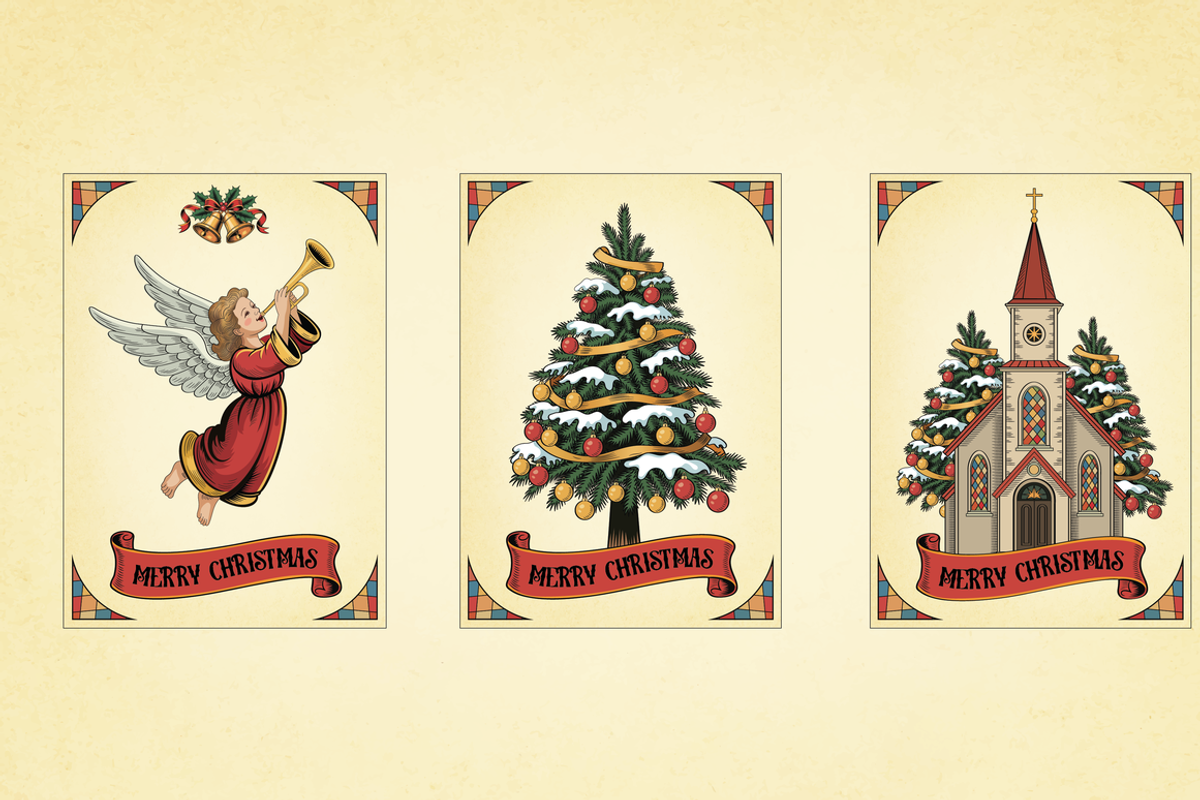 Christmas Blessings Poster & Cards, an Object Graphic by Threestudio (Photo 4 of 7)