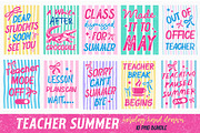 Teacher Summer School Holiday Bundle, a Work Illustration by Dream Creation (Thumbnail 1 of 7)