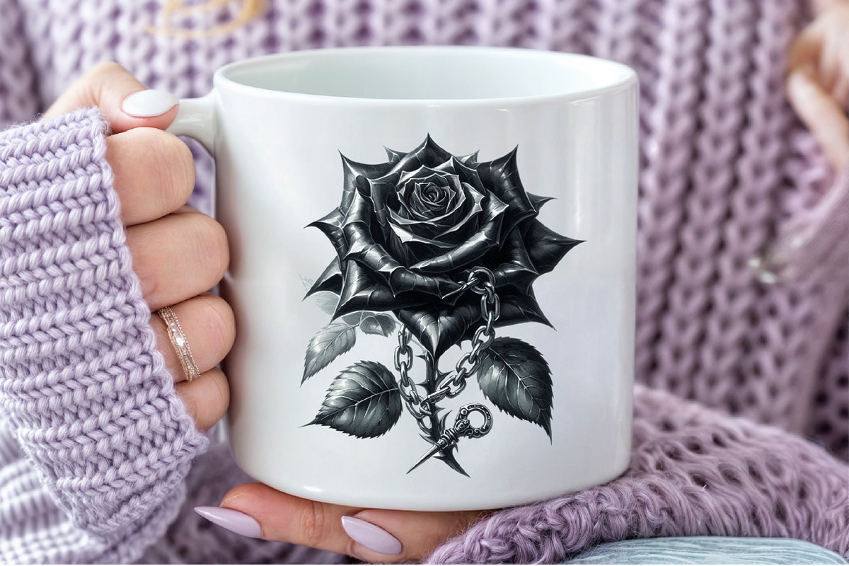 Gothic Roses Clipart Bundle, a Seasonal Illustration by Pixels.Craft (Photo 4 of 7)