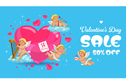 Valentines day sale banner with play, an Illustration by Vector Tradition (Thumbnail 3 of 3)