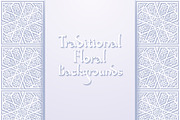 Traditional Floral Backgrounds Set, a Decorative Illustration by Absent A (Thumbnail 1 of 5)