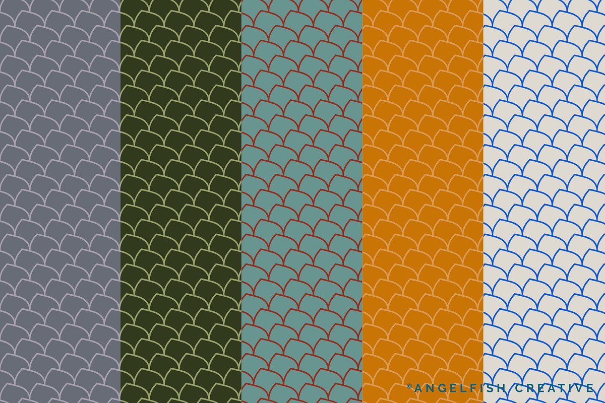 Scale Pattern Brushes for Procreate, a Brush Add-On by AngelfishCreative (Photo 9 of 12)
